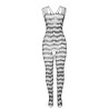SUBBLIME - 951696 BODYSTOCKING CROTCHLESS DE REJILLA CON TIRAS EN HOMBROS NEGRO TALLA ÚNICA