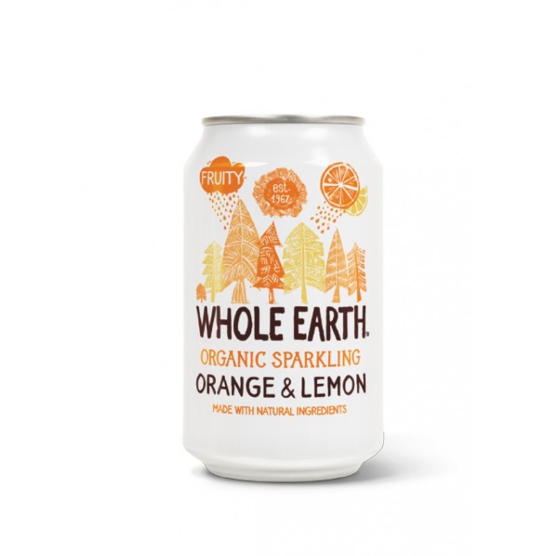 REFRESCO DE NARANJA Y LIMON BIO 330 ml -Whole Earth