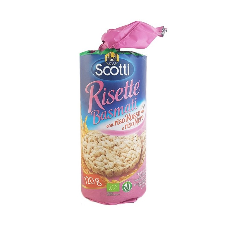 SCOTTI TORTITAS BIO ARROZ BASMATI CON ARROZ ROJO Y NEGRO 120G SIN GLUTEN