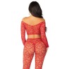 LEG AVENUE - CROP TOP MEDIAS ROJO TALLA ÚNICA