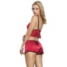 SUBBLIME - 953898 SET 3 PIEZAS ENCAJE Y SATEN ROJO S-M