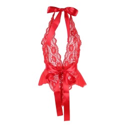 SUBBLIME - 953980 BODY SEXY CON VOLANTES CINTURÓN ROJO L-XL