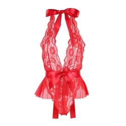 SUBBLIME - 953980 BODY SEXY CON VOLANTES CINTURÓN ROJO L-XL
