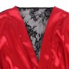 SUBBLIME - 954017 CAMISON DE ENCAJE ESPALDA TRANSPARENTE TANGA ROJO-NEGRO S-M
