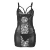 SUBBLIME - 954178 VESTIDO TANGA CUERO NEGRO L-XL