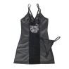 SUBBLIME - 954178 VESTIDO TANGA CUERO NEGRO L-XL