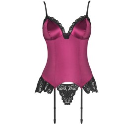 LIVCO CORSETTI FASHION - AGRAFENA CF 90436 CORSET TANGA BURDEOS S-M