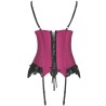 LIVCO CORSETTI FASHION - AGRAFENA CF 90436 CORSET TANGA BURDEOS S-M