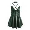 SUBBLIME - 955441 VESTIDO CON TIRANTES DE CUERO VERDE L-XL