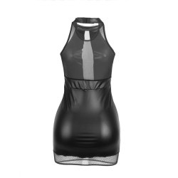 SUBBLIME - 955489 VESTIDO CUELLO HALTER CON TRANSPARENCIAS NEGRO L-XL