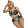 SUBBLIME - 955564 CONJUNTO SUJETADOR CON CREMALLERA DE MALLA DE CHAROL VERDE L-XL