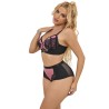 SUBBLIME - 955571 CONJUNTO SUJETADOR CON CREMALLERA DE MALLA DE CHAROL ROSA S-M