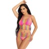 LEG AVENUE - SET TOP and PANTALON REJILLA MULTICOLOR