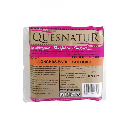 REFRIG QUESO LONCHAS ESTILO CHEDDAR 200 GR