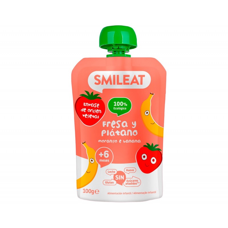 POUCH FRESA PLATANO 100 G ( y 4MESES)