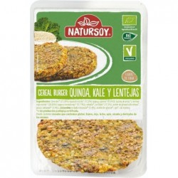 REFRIG BURGER BIO QUINOA KALE  LENTEJAS  PASAS Y ALMENDRAS NATURSOY  200 G