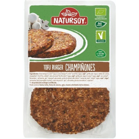 REFRIG HAMBURGUESA VEGETAL DE TOFU Y CHAMPIÑON 2 UND. 160 g Natursoy
