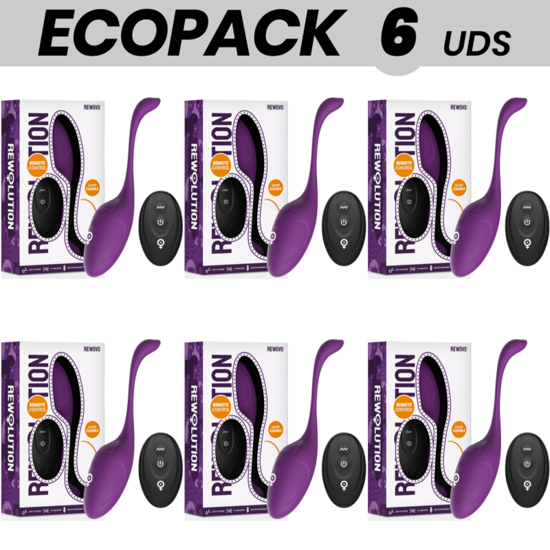 ECOPACK 6 UDS - REWOLUTION REWOVO HUEVO VIBRADOR CONTROL REMOTO