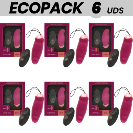 ECOPACK 6 UDS - RITHUAL ESHA HUEVO CONTROL REMOTO SISTEMA ROTACIÓN VIBRACIÓN