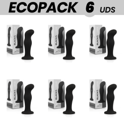 ECOPACK 6 UDS - BLACKandSILVER SEAN PLUG ANAL SILICONA PREMIUM NEGRO