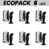 ECOPACK 6 UDS - BLACKandSILVER SEAN PLUG ANAL SILICONA PREMIUM NEGRO