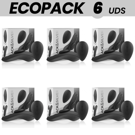 ECOPACK 6 UDS - BLACKandSILVER PRESTON PANTIE MAGNETICO VIBRADOR SILICONA REMOTO