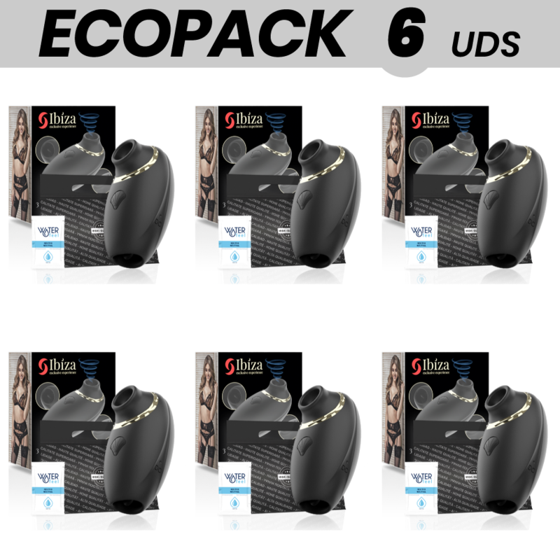 ECOPACK 6 UDS - IBIZA MASAJEADOR 3 EN 1 SUCKING, LICKING and PULSING