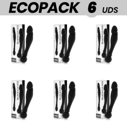 ECOPACK 6 UDS - BLACKandSILVER KARL DILDO ESTIMULADOR PUNTO G 18 CM