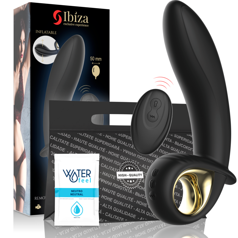 IBIZA - POTENTE VIBRADOR HINCHABLE ANAL-VAGINAL CONTROL REMOTO