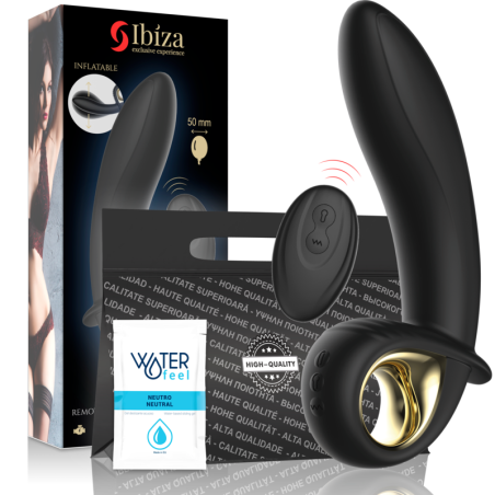 IBIZA - POTENTE VIBRADOR HINCHABLE ANAL-VAGINAL CONTROL REMOTO