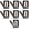 CUSTOM BULLETS - BALA RECARGABLE SKULL 10 INTENSIDADES 6 1 GRATIS