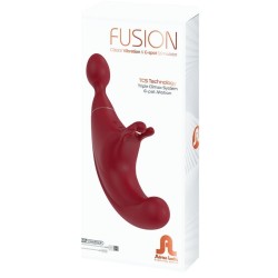 ADRIEN LASTIC - FUSION TRIPLE ESTIMULADOR CLITORIS and G-SPOT ROJO