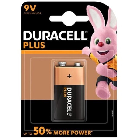 DURACELL - PLUS POWER PILA ALCALINA 9V LR61 BLISTER1