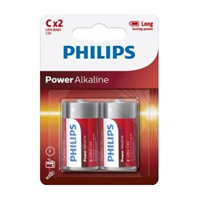 PHILIPS - POWER ALKALINE PILA C LR14 BLISTER2