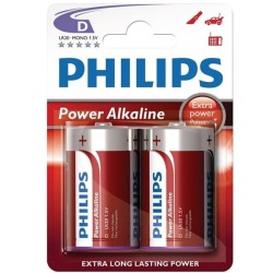PHILIPS - POWER ALKALINE PILA D LR20 BLISTER2