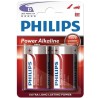 PHILIPS - POWER ALKALINE PILA D LR20 BLISTER2