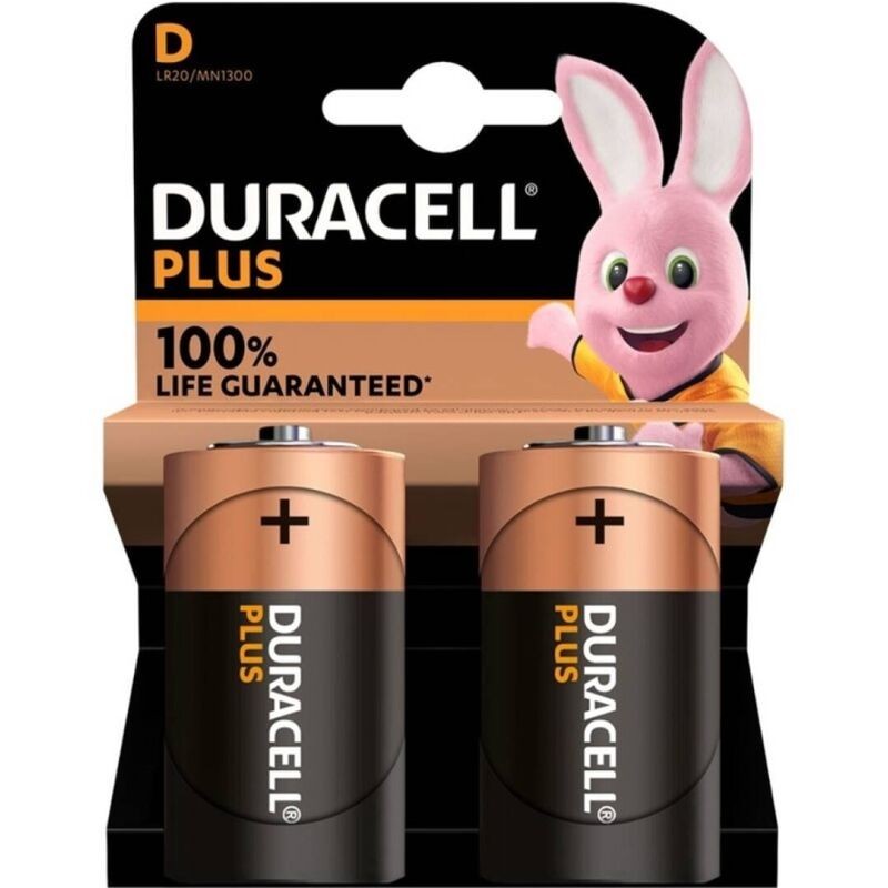 DURACELL - PLUS POWER 100 PILA ALCALINA D LR20 BLISTER2