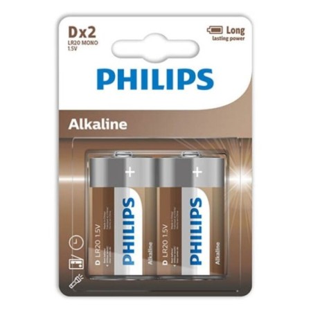 PHILIPS - ALKALINE PILA D LR20 BLISTER2