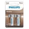 PHILIPS - ALKALINE PILA D LR20 BLISTER2
