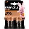 DURACELL - PLUS POWER 100 PILA ALCALINA AA LR6 BLISTER4