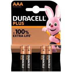 DURACELL - PLUS POWER 100 PILA ALCALINA AAA LR03 BLISTER4