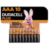 DURACELL - PLUS POWER 100 ALKALINE BATTERY AAA LR03 BLISTER 10