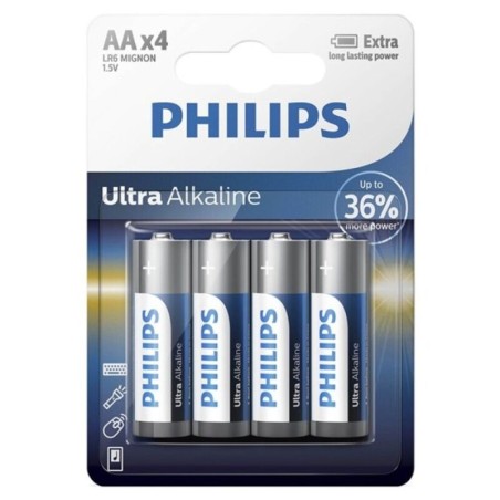 PHILIPS - ULTRA ALKALINE PILA AA LR6 BLISTER4