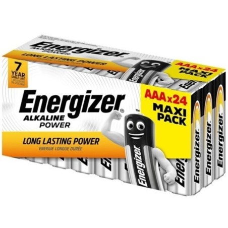 ENERGIZER - ALKALINE POWER PILA ALCALINA AAA LR03 CAJA24 (3 CAJITAS8 PILAS)