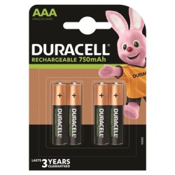 DURACELL - PILA RECARGABLE HR03 AAA 750mAh BLISTER4