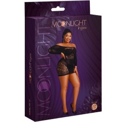 MOONLIGHT - MODELO 7 VESTIDO MANGA LARGA NEGRO TALLA ÚNICA - PLUS SIZE