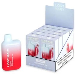 LOST MARY - (PACK PROFESIONAL EXPOSITOR - 10 UNIDADES) BM600 VAPER NICOTINA 2 DESECHABLE SABOR SANDÍA HELADA