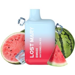 LOST MARY - (PACK PROFESIONAL EXPOSITOR - 10 UNIDADES) BM600 VAPER NICOTINA 2 DESECHABLE SABOR SANDÍA HELADA