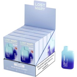 LOST MARY - (PACK PROFESIONAL EXPOSITOR - 10 UNIDADES) BM600 VAPER NICOTINA 2 DESECHABLE SABOR ARÁNDANOS
