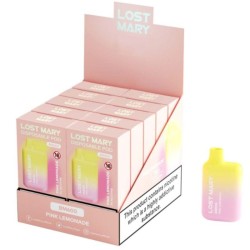 LOST MARY - (PACK PROFESIONAL EXPOSITOR - 10 UNIDADES) BM600 VAPER NICOTINA 2 DESECHABLE SABOR LIMONADA ROSA
